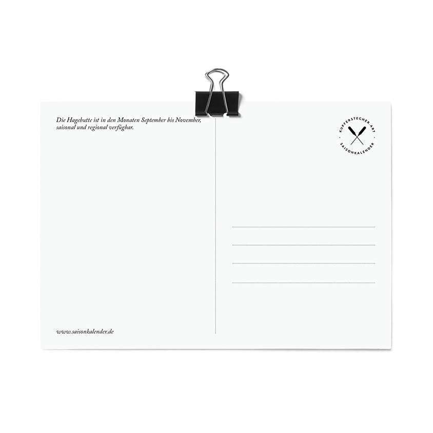 Postkarte Hagebutte Back