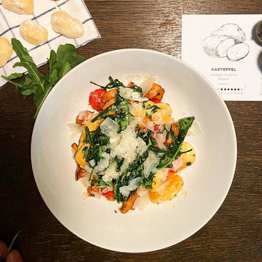 Kartoffelgnocchi und Pfifferlinge