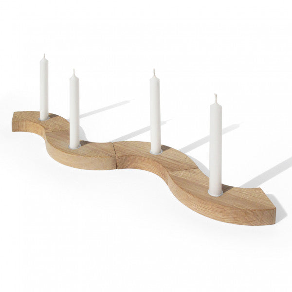 Adventskranz, Eichenholz