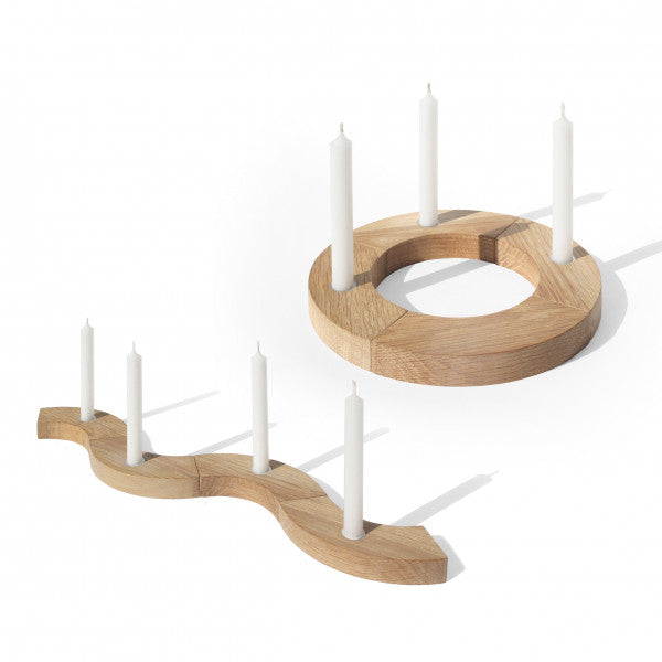 Adventskranz, Eichenholz