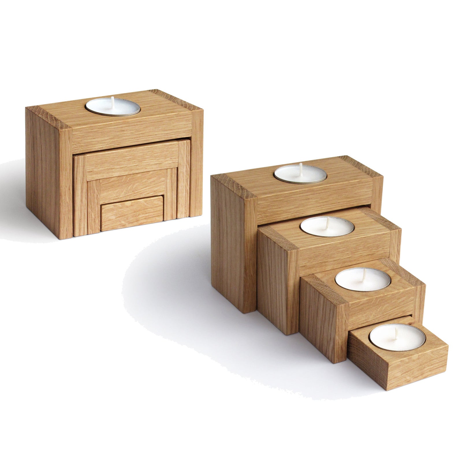 Adventsleuchter FOUR STEPS Eichenholz