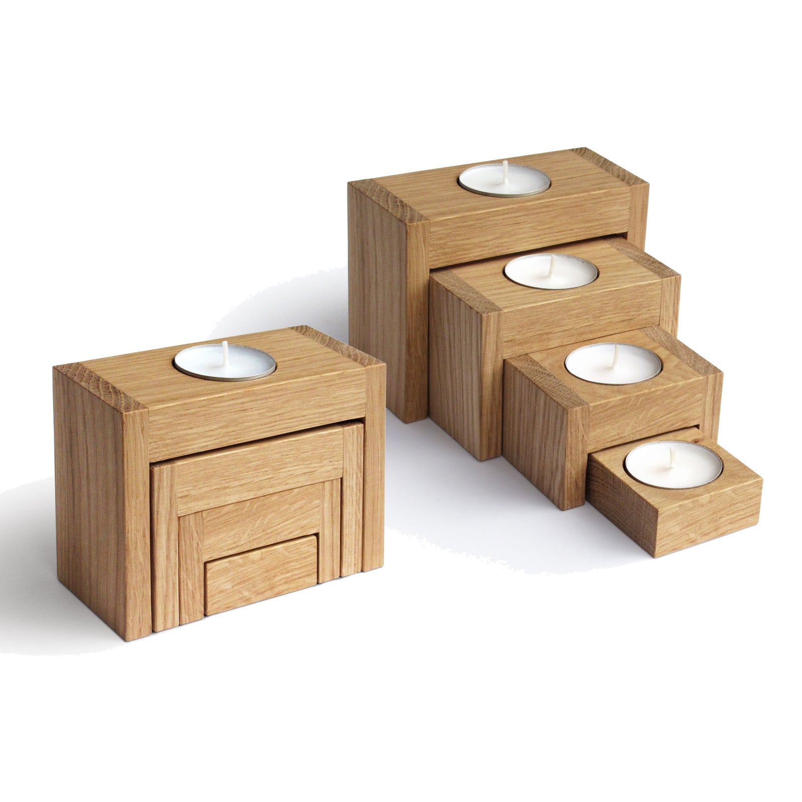 Adventsleuchter FOUR STEPS Eichenholz