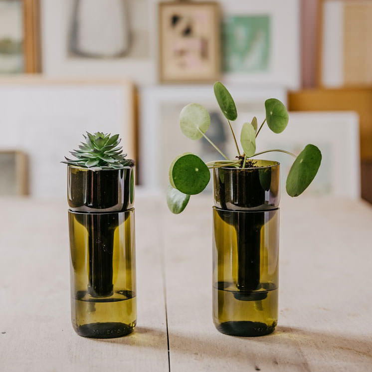 Pflanzgefaess selbstbewaessernd gruen