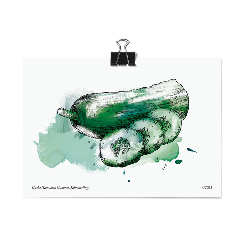 Postkarte Gurke
