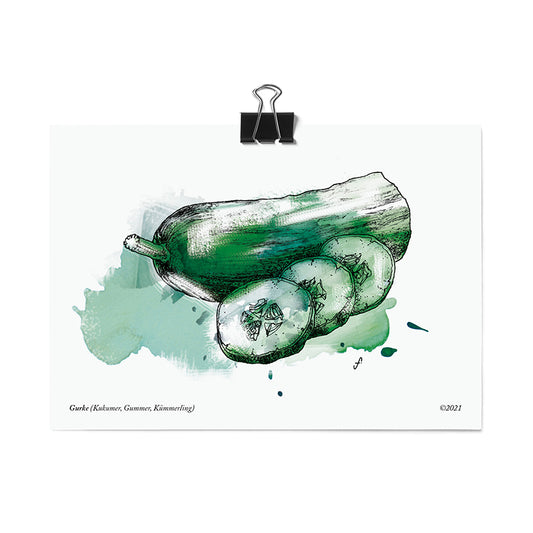 Postkarte Gurke