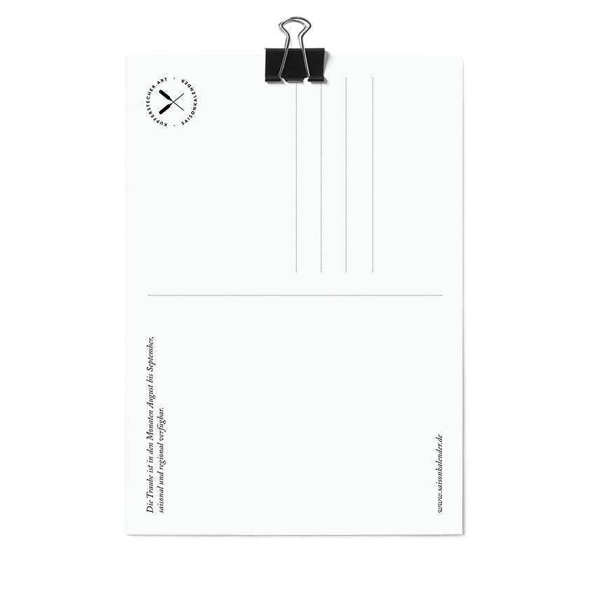 Postkarte Traube Back