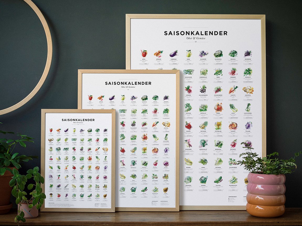 Saisonkalender Range A1 - A2 - A3, Farbe