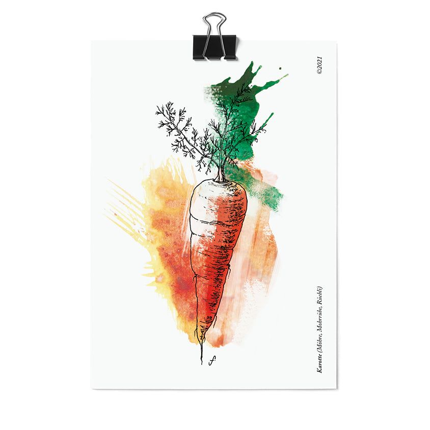 Postkarte Karotte
