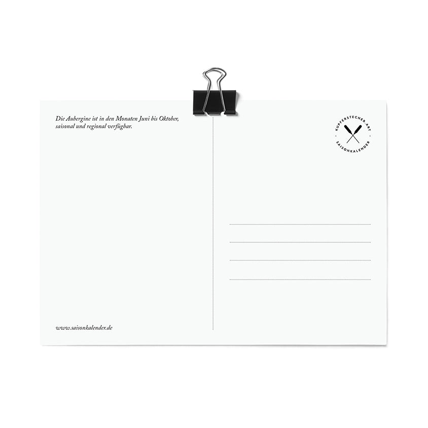 Postkarte Aubergine Back